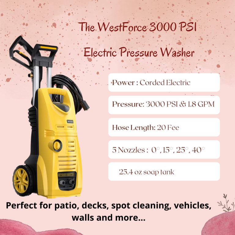 The WestForce 3000 PSI Electric Pressure Washer